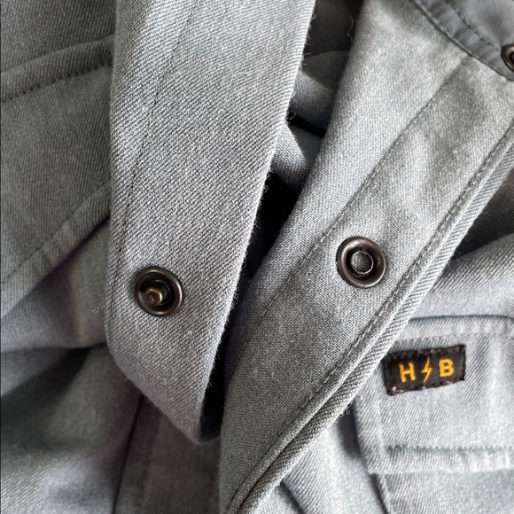 Howler Brothers Slate Blue Casual Snap Down Shirt - Picture 6 of 6